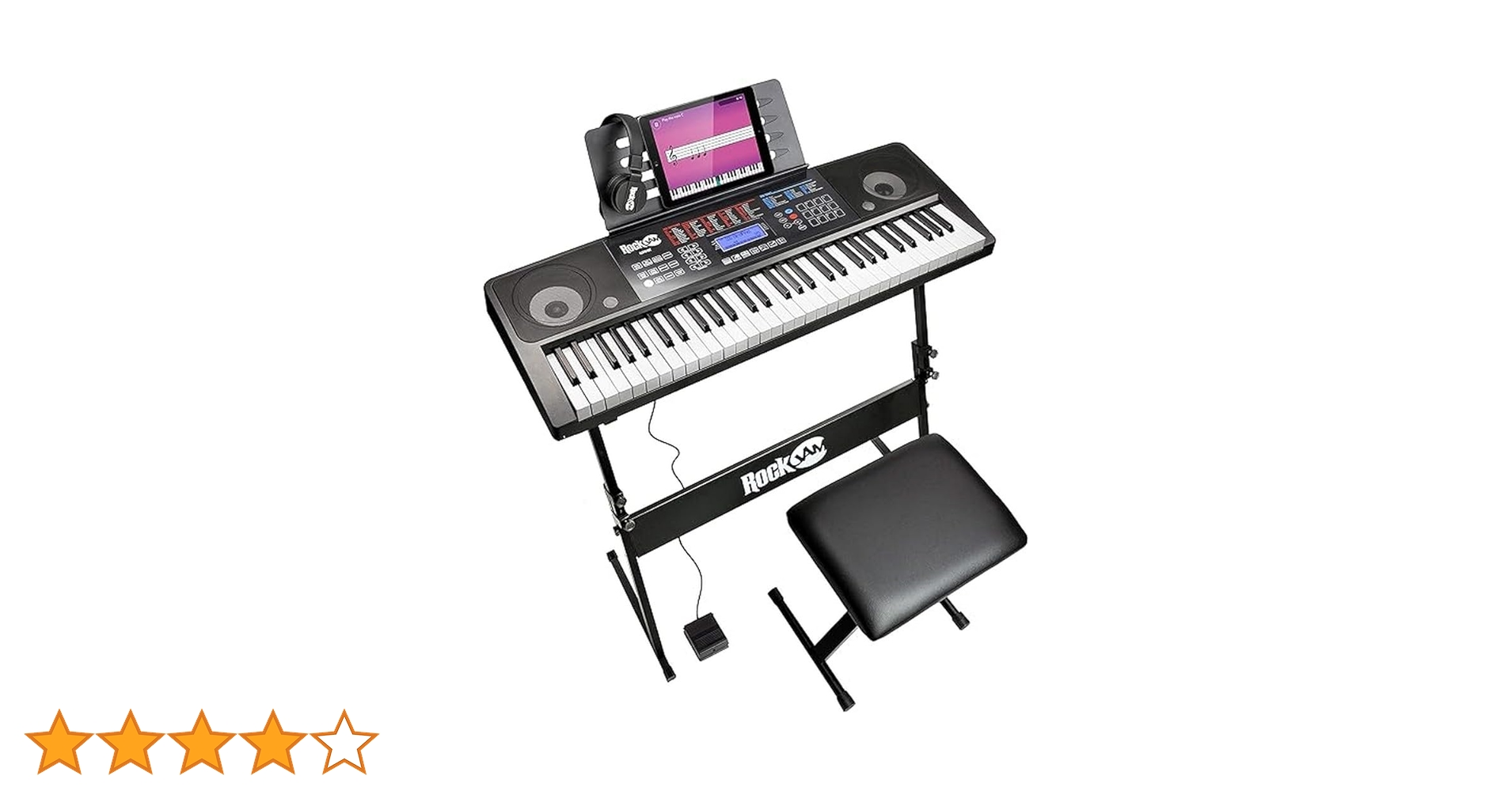 Amazon.co.jp: RockJam 電子キーボード 61鍵 初心者セット
